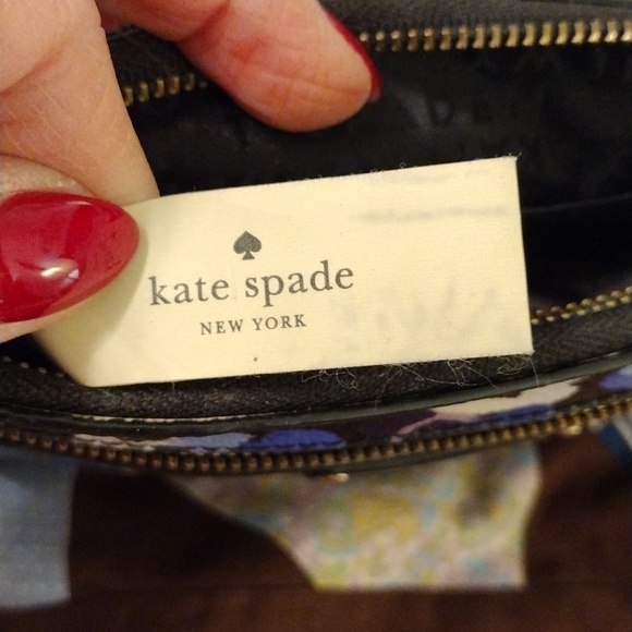 Kate Spade Black and Blue Floral Clutch - Picture 5 of 7